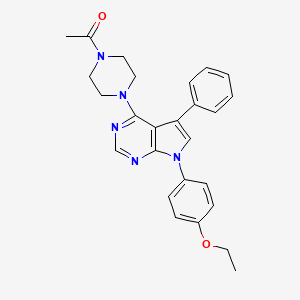 1-{4-[7-(4-ethoxyphenyl)-5-phenyl-7H-pyrrolo[2,3-d]pyrimidin-4-yl]piperazin-1-yl}ethanone