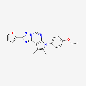 molecular formula C21H19N5O2 B14982051 7-(4-ethoxyphenyl)-2-(2-furyl)-8,9-dimethyl-7H-pyrrolo[3,2-e][1,2,4]triazolo[1,5-c]pyrimidine 