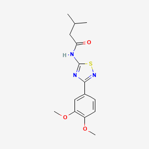 N-[3-(3,4-dimethoxyphenyl)-1,2,4-thiadiazol-5-yl]-3-methylbutanamide