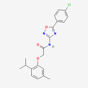 N-[5-(4-chlorophenyl)-1,2,4-oxadiazol-3-yl]-2-[5-methyl-2-(propan-2-yl)phenoxy]acetamide