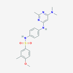 N-(4-((6-(dimethylamino)-2-methylpyrimidin-4-yl)amino)phenyl)-4-methoxy-3-methylbenzenesulfonamide