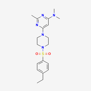 6-(4-((4-ethylphenyl)sulfonyl)piperazin-1-yl)-N,N,2-trimethylpyrimidin-4-amine