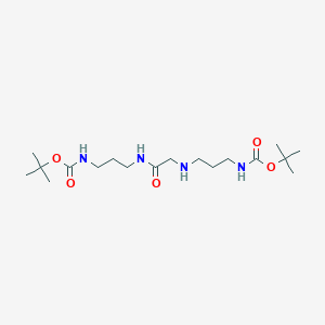 molecular formula C18H36N4O5 B1498214 N,N'-Bis[3-(tert-butoxycarbonylamino)propyl]glycinamide CAS No. 1822851-77-3