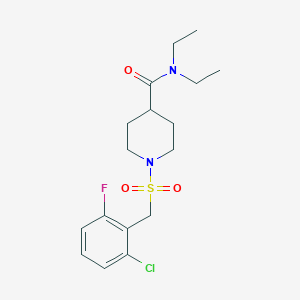 1-[(2-chloro-6-fluorobenzyl)sulfonyl]-N,N-diethylpiperidine-4-carboxamide