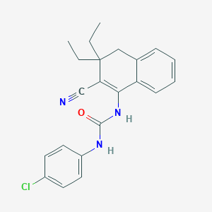 1-(4-Chlorophenyl)-3-(2-cyano-3,3-diethyl-3,4-dihydronaphthalen-1-yl)urea