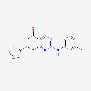 molecular formula C19H17N3OS B14982162 2-[(3-methylphenyl)amino]-7-(2-thienyl)-7,8-dihydroquinazolin-5(6H)-one 