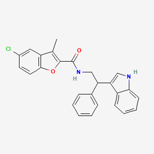 5-chloro-N-[2-(1H-indol-3-yl)-2-phenylethyl]-3-methyl-1-benzofuran-2-carboxamide