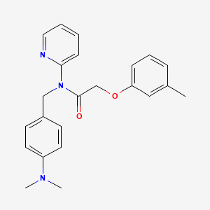 molecular formula C23H25N3O2 B14982206 N-[4-(dimethylamino)benzyl]-2-(3-methylphenoxy)-N-(pyridin-2-yl)acetamide 