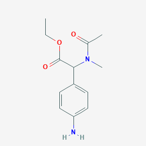 molecular formula C13H18N2O3 B1498222 Ethyl 2-(4-aminophenyl)-2-(N-methylacetamido)acetate 