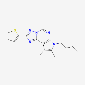 7-butyl-8,9-dimethyl-2-(2-thienyl)-7H-pyrrolo[3,2-e][1,2,4]triazolo[1,5-c]pyrimidine