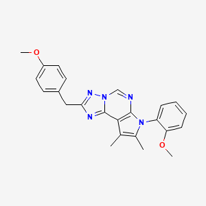 2-(4-methoxybenzyl)-7-(2-methoxyphenyl)-8,9-dimethyl-7H-pyrrolo[3,2-e][1,2,4]triazolo[1,5-c]pyrimidine