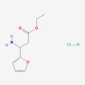 molecular formula C9H14ClNO3 B1498225 3-Amino-3-furan-2-yl-propionic acid ethyl ester hydrochloride 