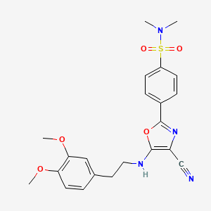 4-(4-cyano-5-{[2-(3,4-dimethoxyphenyl)ethyl]amino}-1,3-oxazol-2-yl)-N,N-dimethylbenzenesulfonamide