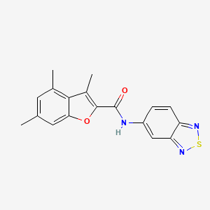 N-(2,1,3-benzothiadiazol-5-yl)-3,4,6-trimethyl-1-benzofuran-2-carboxamide