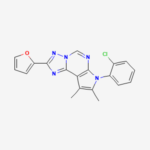 molecular formula C19H14ClN5O B14982285 7-(2-chlorophenyl)-2-(2-furyl)-8,9-dimethyl-7H-pyrrolo[3,2-e][1,2,4]triazolo[1,5-c]pyrimidine 