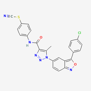 4-[({1-[3-(4-chlorophenyl)-2,1-benzoxazol-5-yl]-5-methyl-1H-1,2,3-triazol-4-yl}carbonyl)amino]phenyl thiocyanate