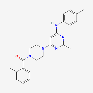 2-methyl-6-[4-(2-methylbenzoyl)piperazin-1-yl]-N-(4-methylphenyl)pyrimidin-4-amine