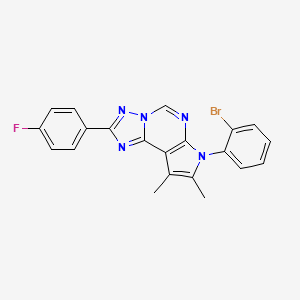 7-(2-bromophenyl)-2-(4-fluorophenyl)-8,9-dimethyl-7H-pyrrolo[3,2-e][1,2,4]triazolo[1,5-c]pyrimidine