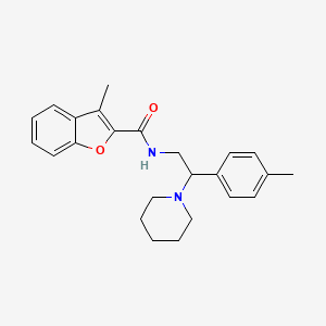 3-methyl-N-[2-(4-methylphenyl)-2-(piperidin-1-yl)ethyl]-1-benzofuran-2-carboxamide