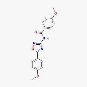 4-methoxy-N-[5-(4-methoxyphenyl)-1,2,4-oxadiazol-3-yl]benzamide