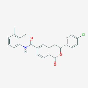 molecular formula C24H20ClNO3 B14982356 3-(4-chlorophenyl)-N-(2,3-dimethylphenyl)-1-oxo-3,4-dihydro-1H-isochromene-6-carboxamide 