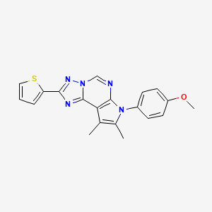 4-[8,9-Dimethyl-2-(2-thienyl)-7H-pyrrolo[3,2-E][1,2,4]triazolo[1,5-C]pyrimidin-7-YL]phenyl methyl ether