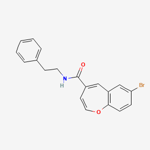 molecular formula C19H16BrNO2 B14982382 7-bromo-N-(2-phenylethyl)-1-benzoxepine-4-carboxamide 