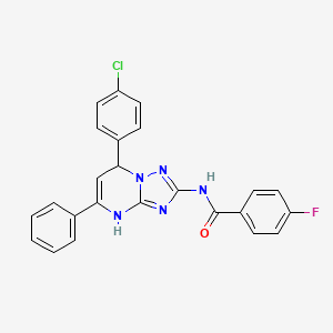 N-[7-(4-chlorophenyl)-5-phenyl-4,7-dihydro[1,2,4]triazolo[1,5-a]pyrimidin-2-yl]-4-fluorobenzamide