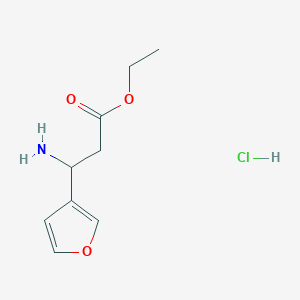 molecular formula C9H14ClNO3 B1498241 Ethyl 3-amino-3-(furan-3-yl)propanoate hydrochloride 