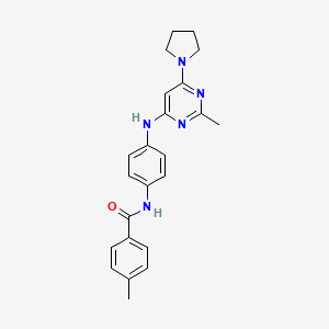 4-Methyl-N-(4-{[2-methyl-6-(pyrrolidin-1-YL)pyrimidin-4-YL]amino}phenyl)benzamide