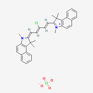 molecular formula C35H34Cl2N2O4 B1498243 2-[(1e,3z)-3-Chloro-5-(1,1,3-trimethyl-1,3-dihydro-2h-benzo[e]indol-2-ylidene)-1,3-pentadienyl]-1,1,3-trimethyl-1h-benzo[e]indolium perchlorate CAS No. 81628-44-6