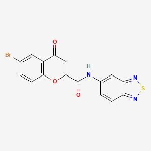 molecular formula C16H8BrN3O3S B14982437 N-(2,1,3-benzothiadiazol-5-yl)-6-bromo-4-oxo-4H-chromene-2-carboxamide 