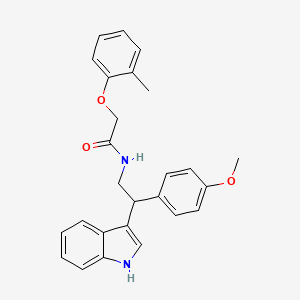 N-[2-(1H-indol-3-yl)-2-(4-methoxyphenyl)ethyl]-2-(2-methylphenoxy)acetamide