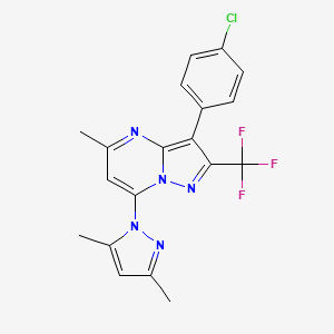 3-(4-chlorophenyl)-7-(3,5-dimethyl-1H-pyrazol-1-yl)-5-methyl-2-(trifluoromethyl)pyrazolo[1,5-a]pyrimidine