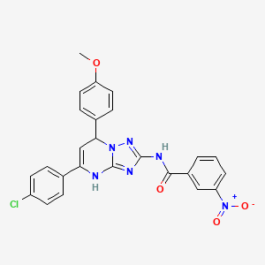 N-[5-(4-chlorophenyl)-7-(4-methoxyphenyl)-4,7-dihydro[1,2,4]triazolo[1,5-a]pyrimidin-2-yl]-3-nitrobenzamide