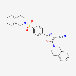 5-(3,4-dihydroisoquinolin-2(1H)-yl)-2-(4-((3,4-dihydroisoquinolin-2(1H)-yl)sulfonyl)phenyl)oxazole-4-carbonitrile