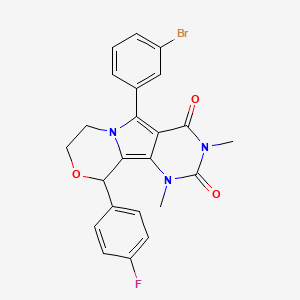 8-(3-bromophenyl)-13-(4-fluorophenyl)-3,5-dimethyl-12-oxa-3,5,9-triazatricyclo[7.4.0.02,7]trideca-1,7-diene-4,6-dione