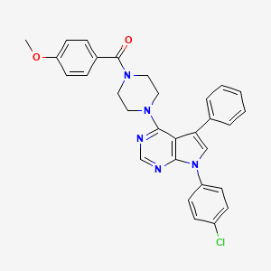 molecular formula C30H26ClN5O2 B14982553 {4-[7-(4-chlorophenyl)-5-phenyl-7H-pyrrolo[2,3-d]pyrimidin-4-yl]piperazin-1-yl}(4-methoxyphenyl)methanone 