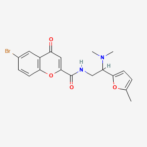 6-bromo-N-[2-(dimethylamino)-2-(5-methylfuran-2-yl)ethyl]-4-oxo-4H-chromene-2-carboxamide