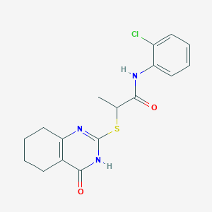 N-(2-chlorophenyl)-2-[(4-oxo-3,4,5,6,7,8-hexahydroquinazolin-2-yl)sulfanyl]propanamide