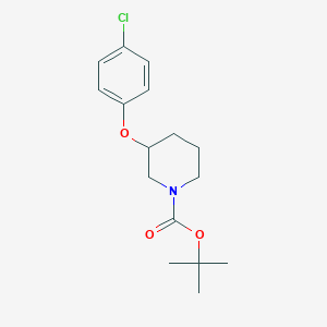 molecular formula C16H22ClNO3 B1498258 1-Boc-3-(4-chlorophenoxy)piperidine 