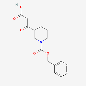 molecular formula C16H19NO5 B1498261 3-(2-Carboxy-acetyl)-piperidine-1-carboxylic acid benzyl ester CAS No. 886362-40-9