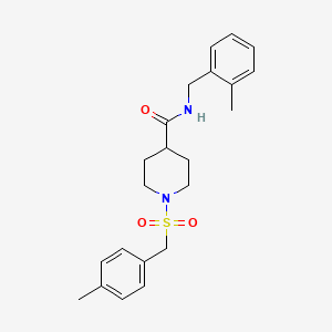 N-(2-methylbenzyl)-1-[(4-methylbenzyl)sulfonyl]piperidine-4-carboxamide