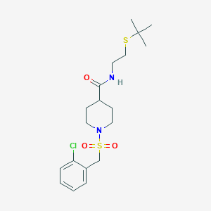 N-[2-(tert-butylsulfanyl)ethyl]-1-[(2-chlorobenzyl)sulfonyl]piperidine-4-carboxamide