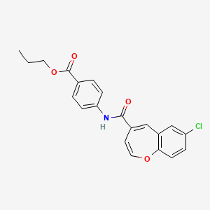 Propyl 4-{[(7-chloro-1-benzoxepin-4-yl)carbonyl]amino}benzoate