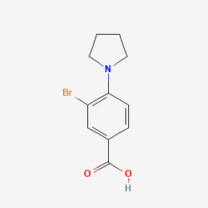 molecular formula C11H12BrNO2 B1498266 3-溴-4-(吡咯啉-1-基)苯甲酸 CAS No. 1131615-12-7