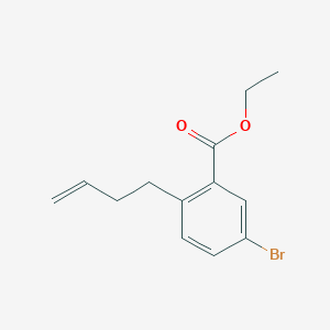 molecular formula C13H15BrO2 B1498267 Ethyl 5-bromo-2-(but-3-en-1-yl)benzoate CAS No. 1131587-75-1