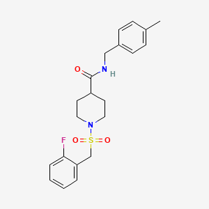 1-[(2-fluorobenzyl)sulfonyl]-N-(4-methylbenzyl)piperidine-4-carboxamide