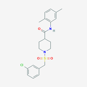 molecular formula C21H25ClN2O3S B14982685 1-[(3-chlorobenzyl)sulfonyl]-N-(2,5-dimethylphenyl)piperidine-4-carboxamide 