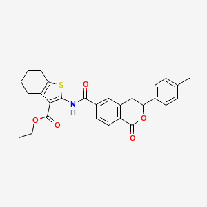 ethyl 2-({[3-(4-methylphenyl)-1-oxo-3,4-dihydro-1H-isochromen-6-yl]carbonyl}amino)-4,5,6,7-tetrahydro-1-benzothiophene-3-carboxylate